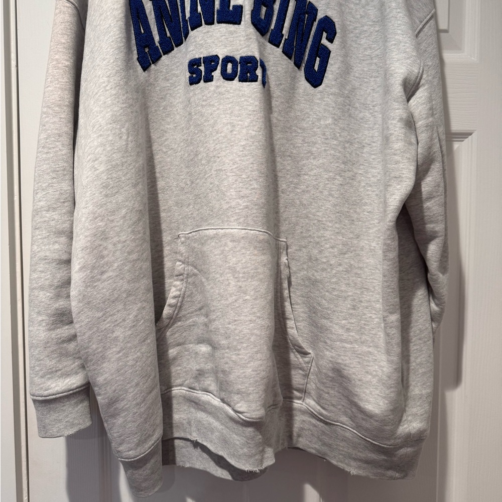 Auth.💙 ANINE Bing RARE Tyler Crewneck in “Heather Gray” Size Large 🩶💙 - Picture 4 of 14